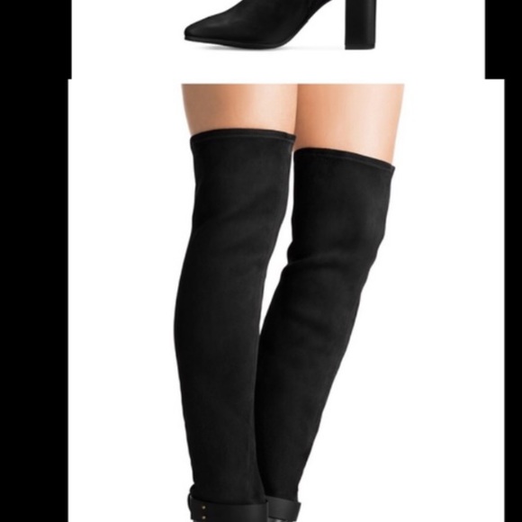 Stuart Weitzman OTK 7.5 LUNA 85 leather and suede Boots 1 time worn paid 1000 - Picture 7 of 12